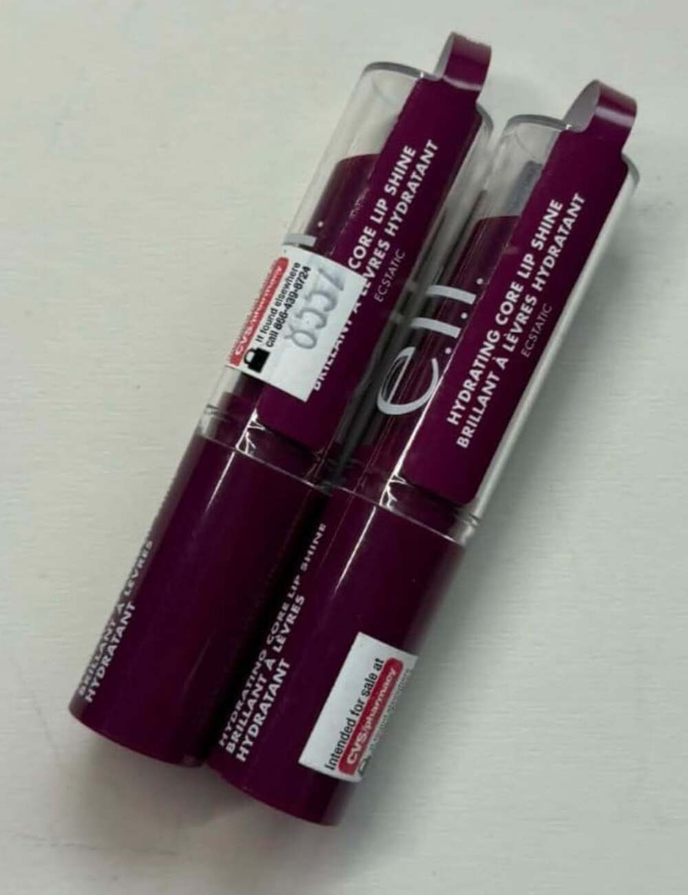 ELF Hydrating Core Lip Shine Lipstick Ecstatic 84565 Lot of 2